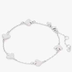 Kate Spade Silver Heart Charm Bracelet